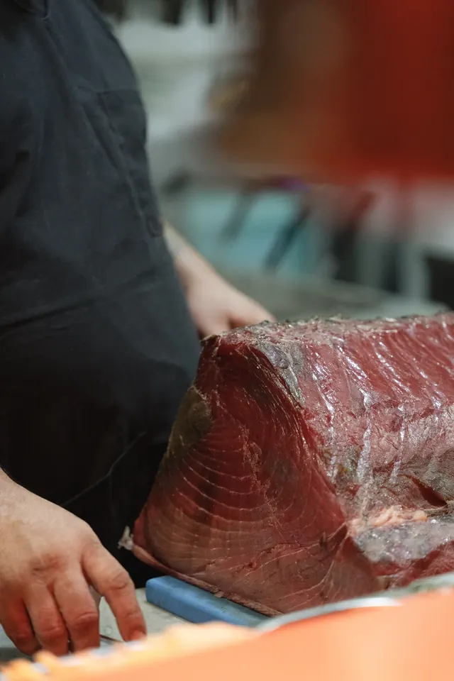 Fresh tuna ready for preparation